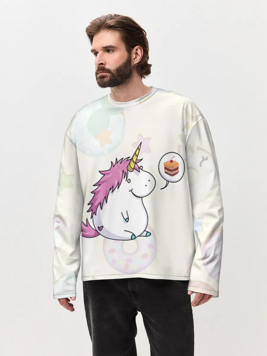 Men's oversized cotton long sleeve