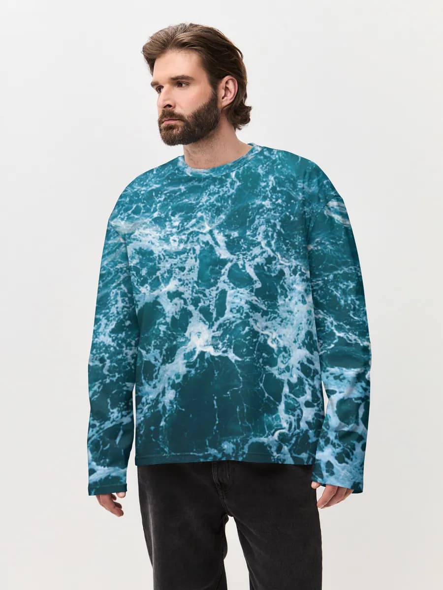 Men's oversized cotton long sleeve