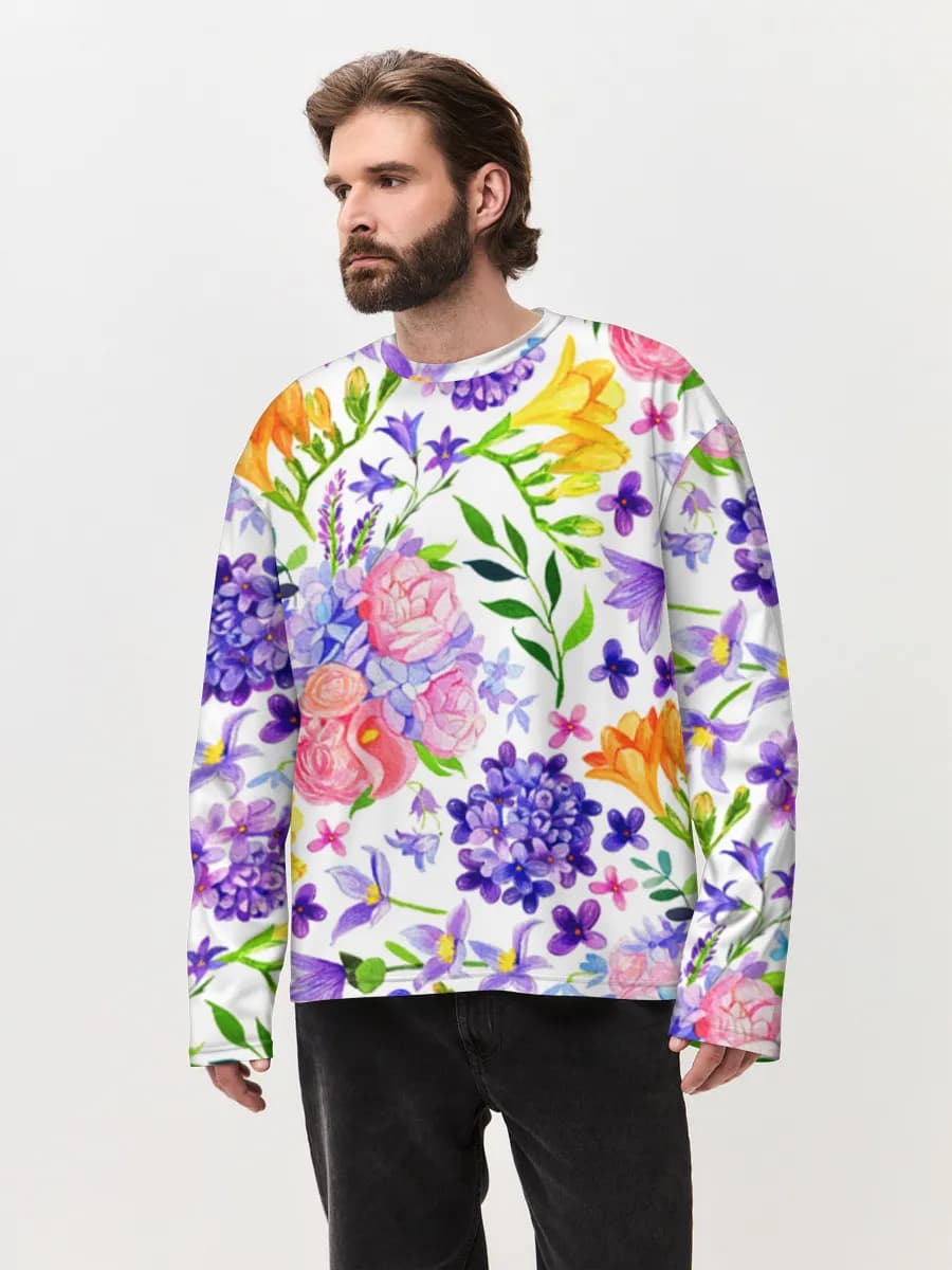 Men's oversized cotton long sleeve