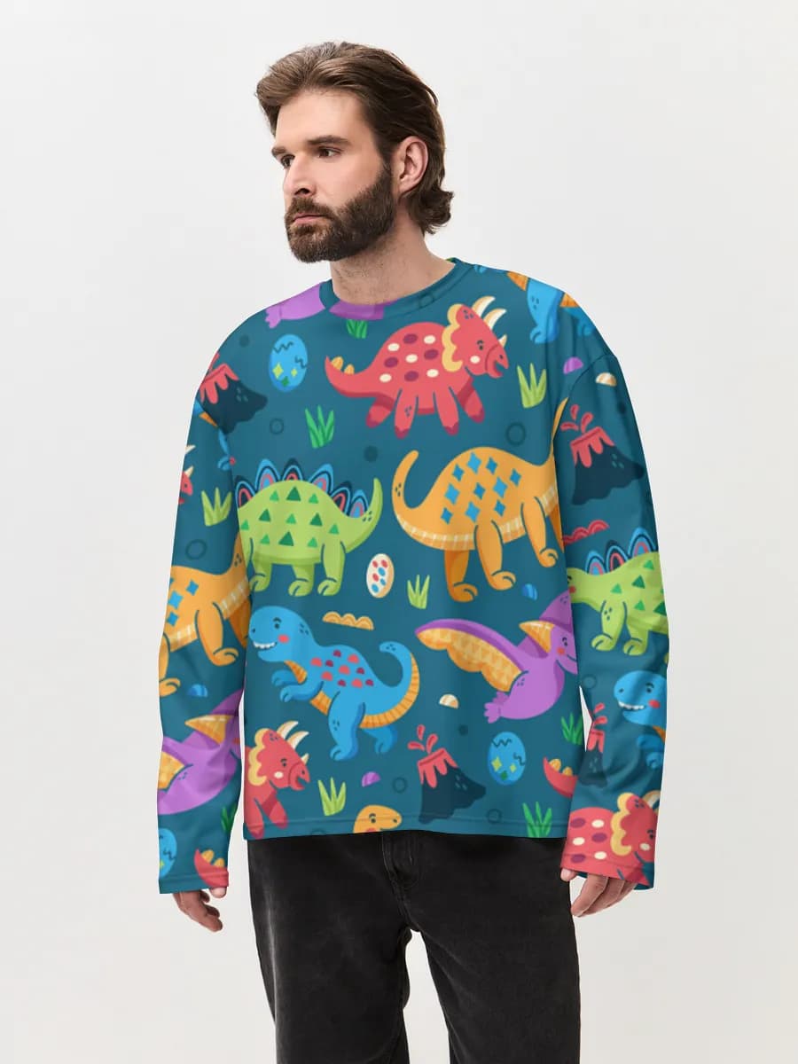 Men's oversized cotton long sleeve