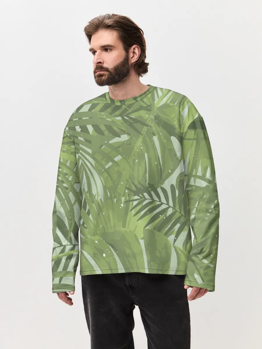 Men's oversized cotton long sleeve