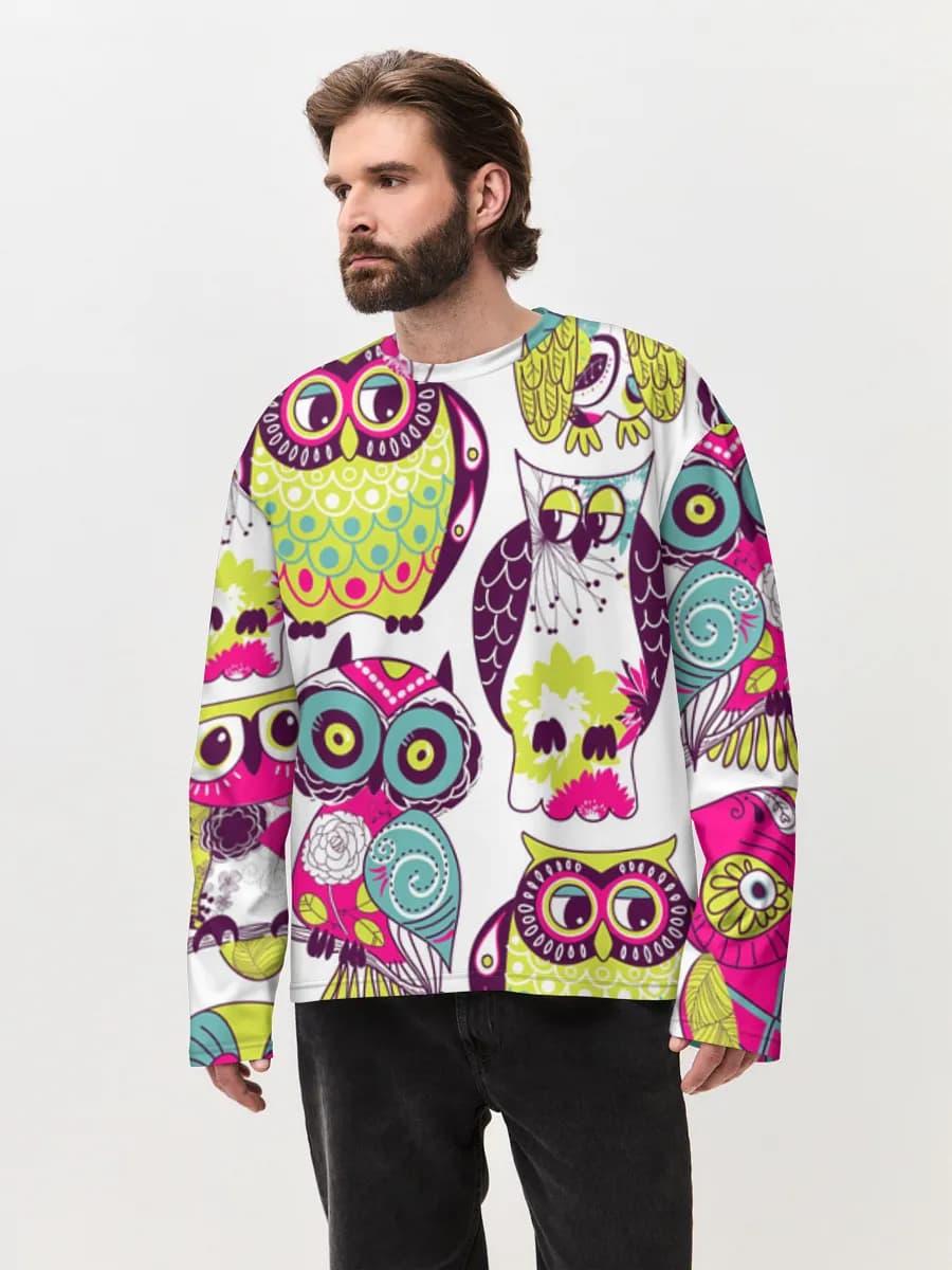 Men's oversized cotton long sleeve