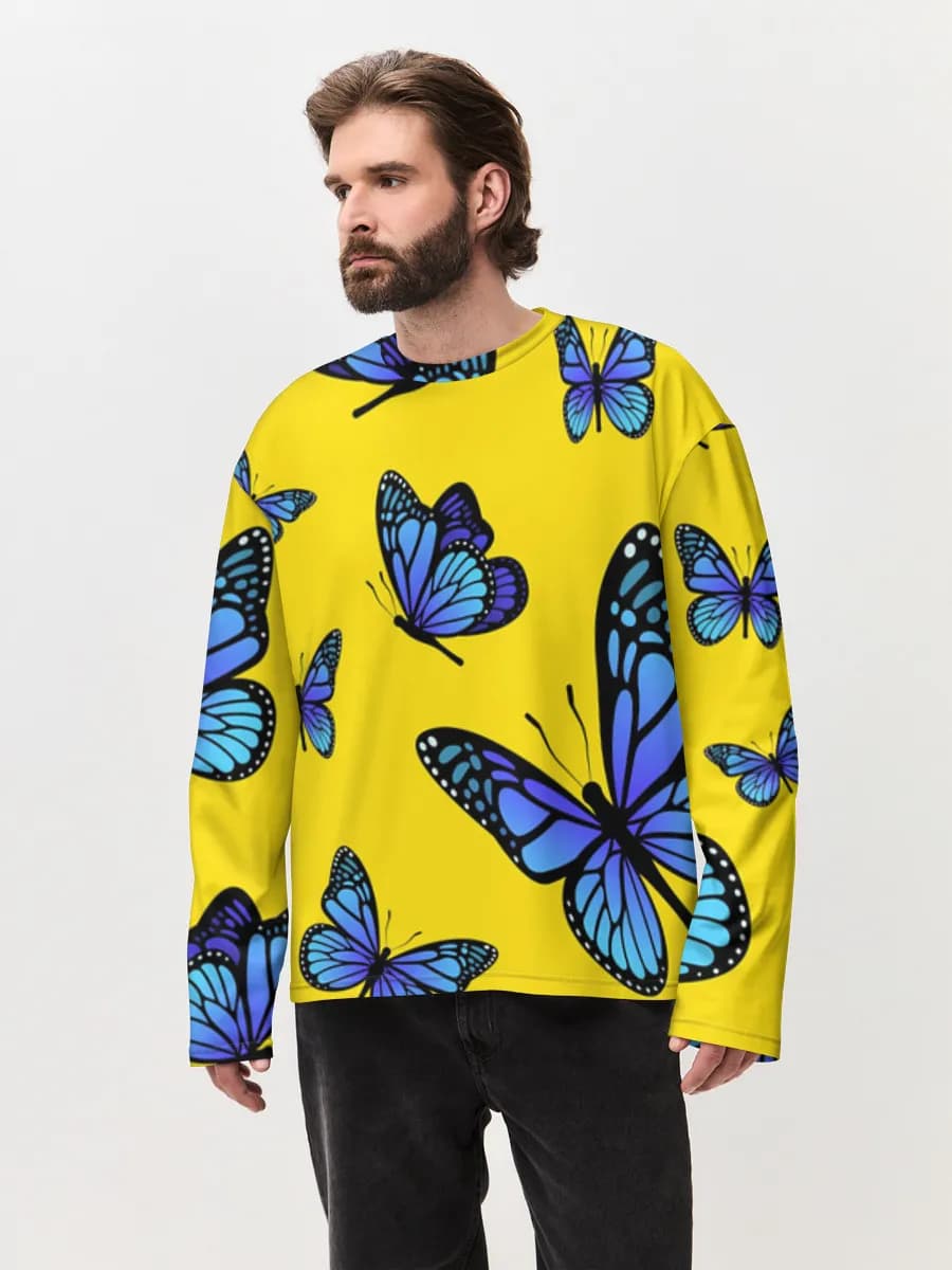 Men's oversized cotton long sleeve