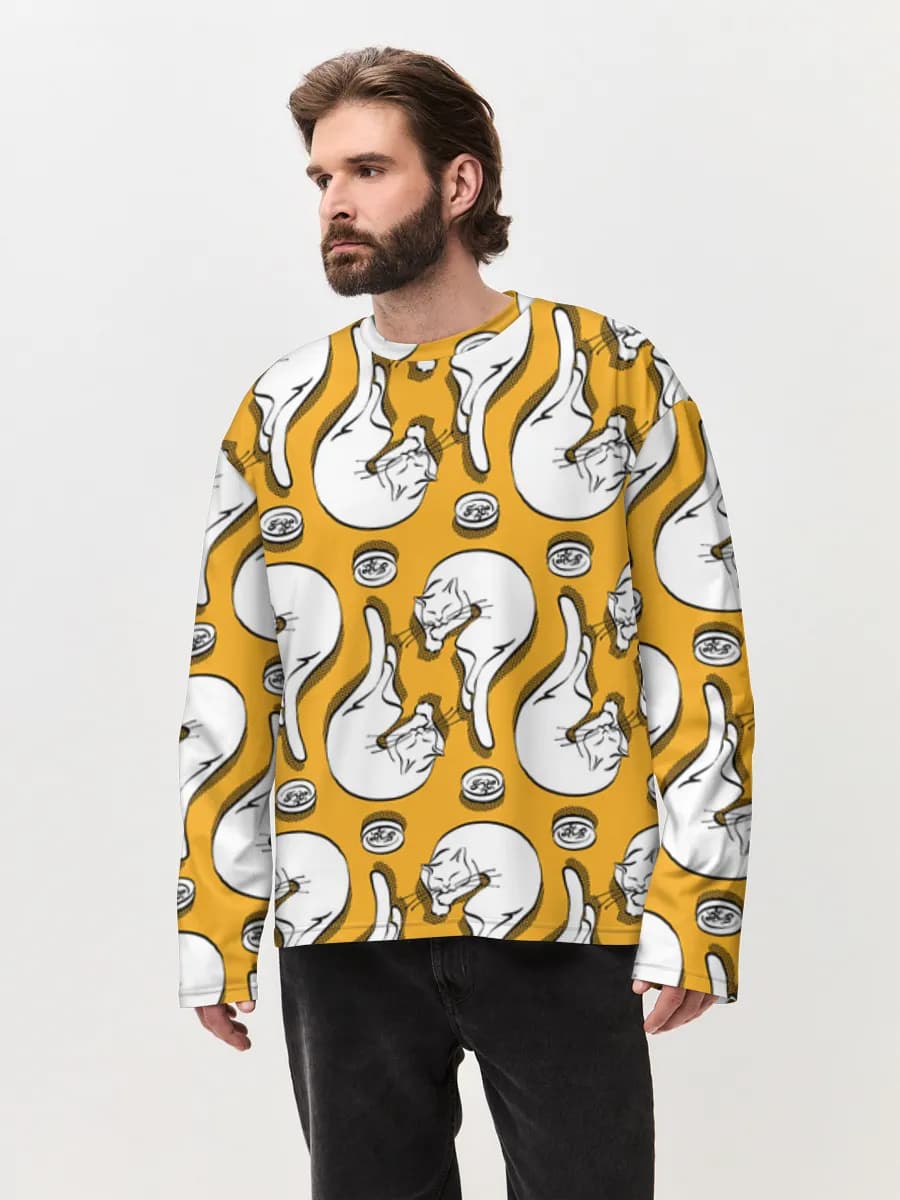 Men's oversized cotton long sleeve