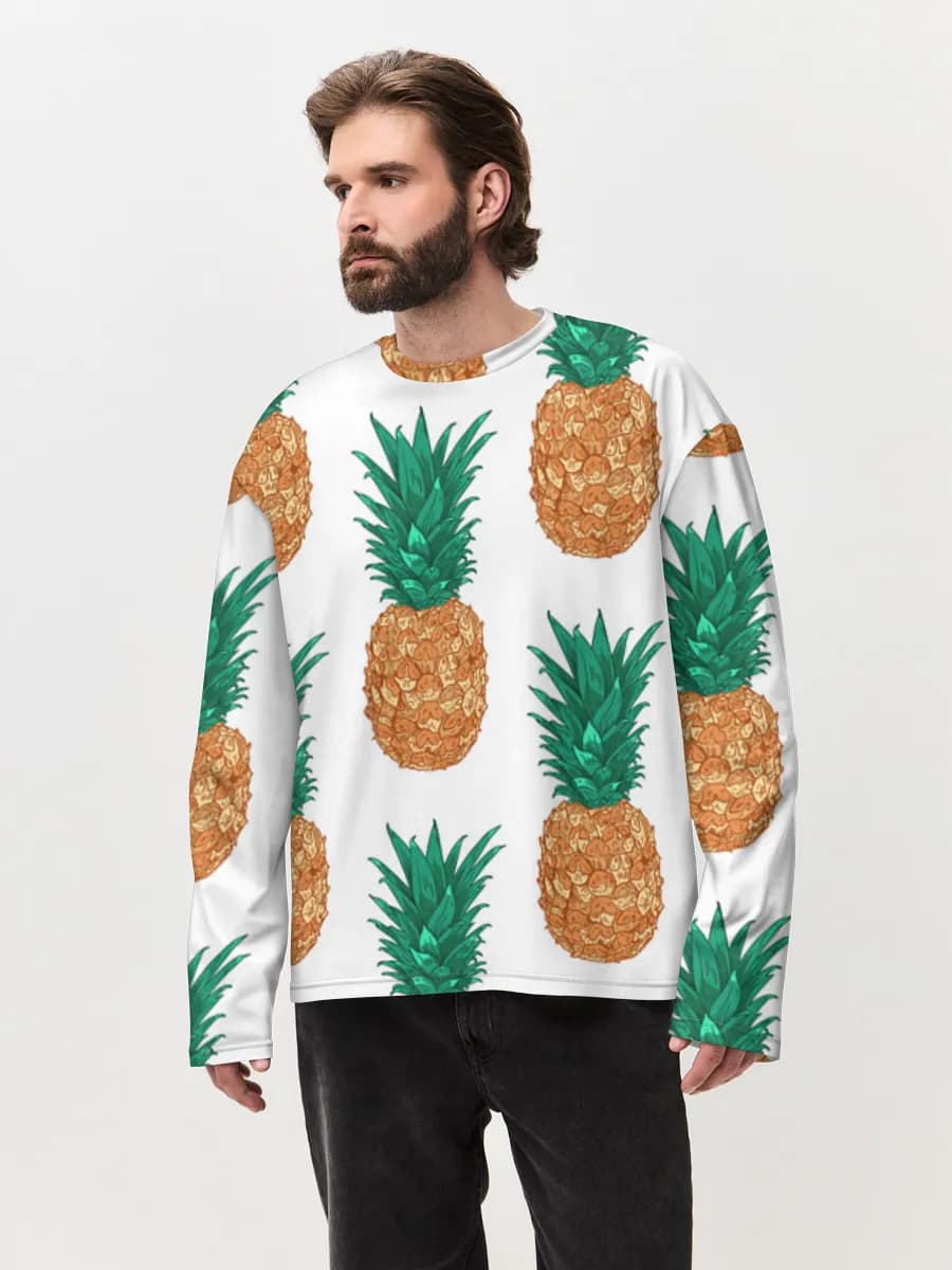 Men's oversized cotton long sleeve