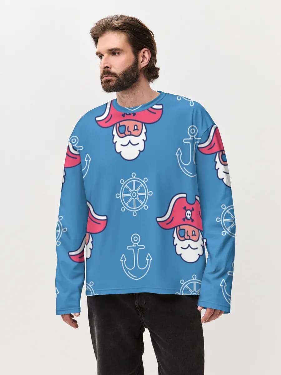 Men's oversized cotton long sleeve