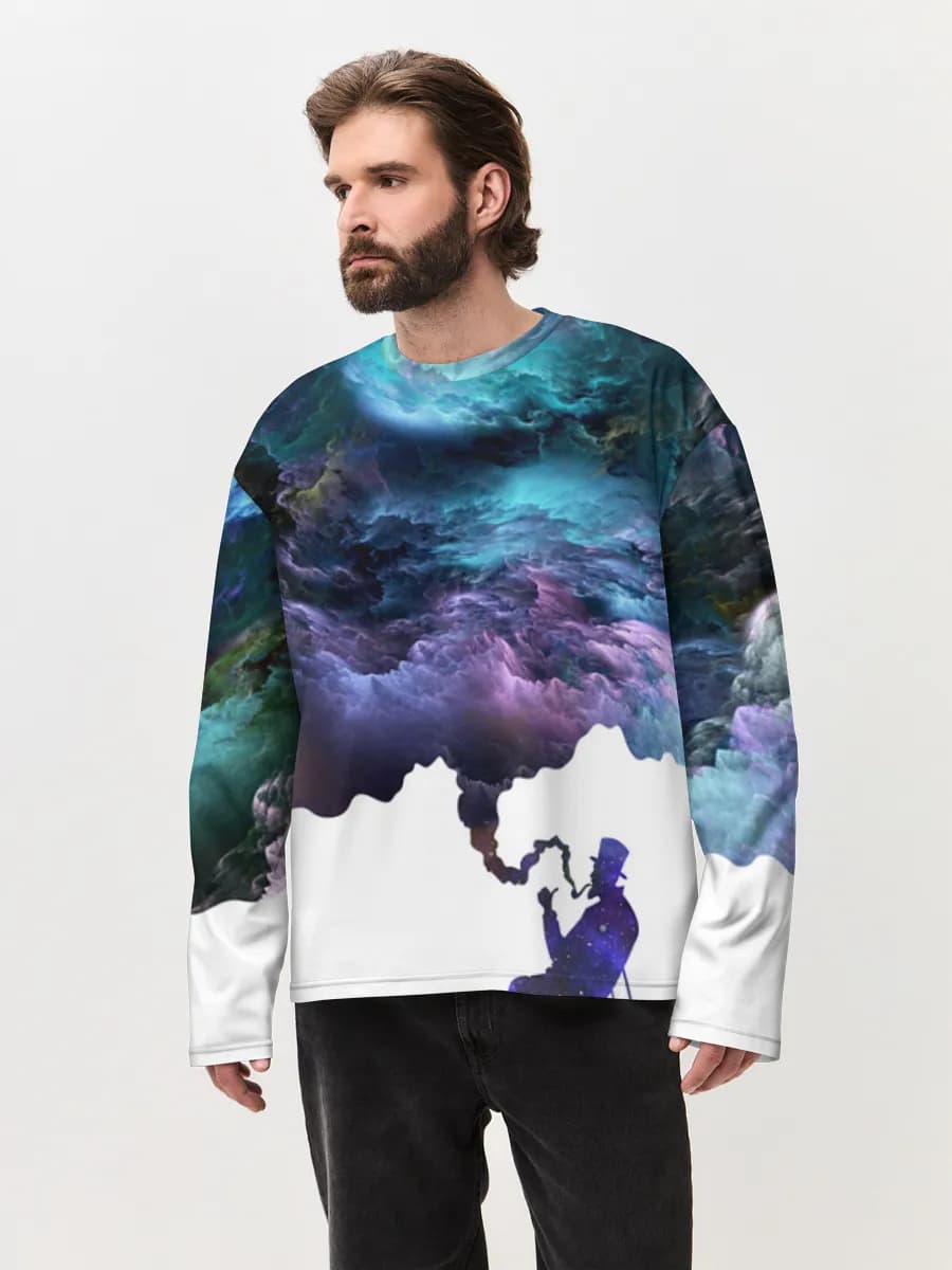 Men's oversized cotton long sleeve