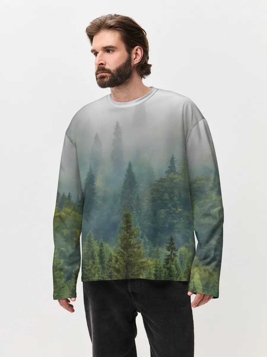 Men's oversized cotton long sleeve