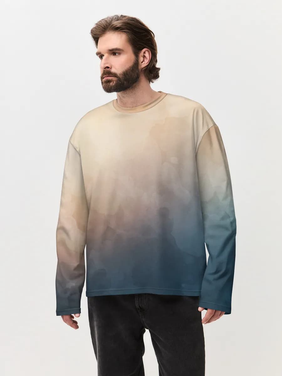 Men's oversized cotton long sleeve
