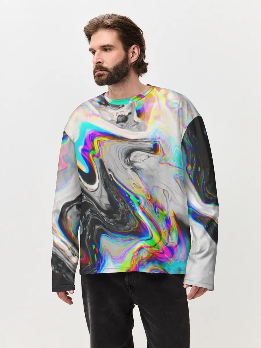 Neon Rainbow Fluid Swirl