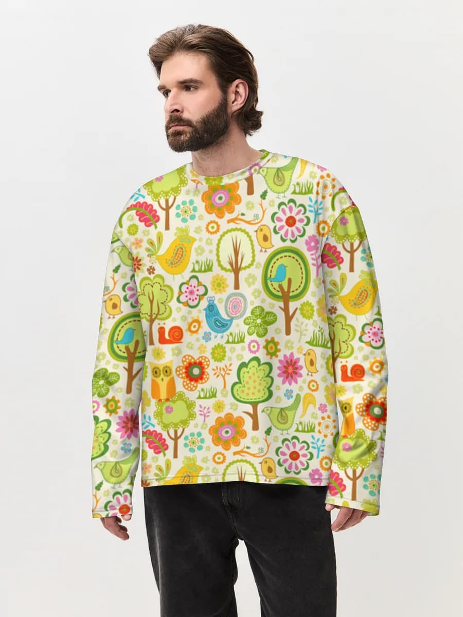 Men's oversized cotton long sleeve