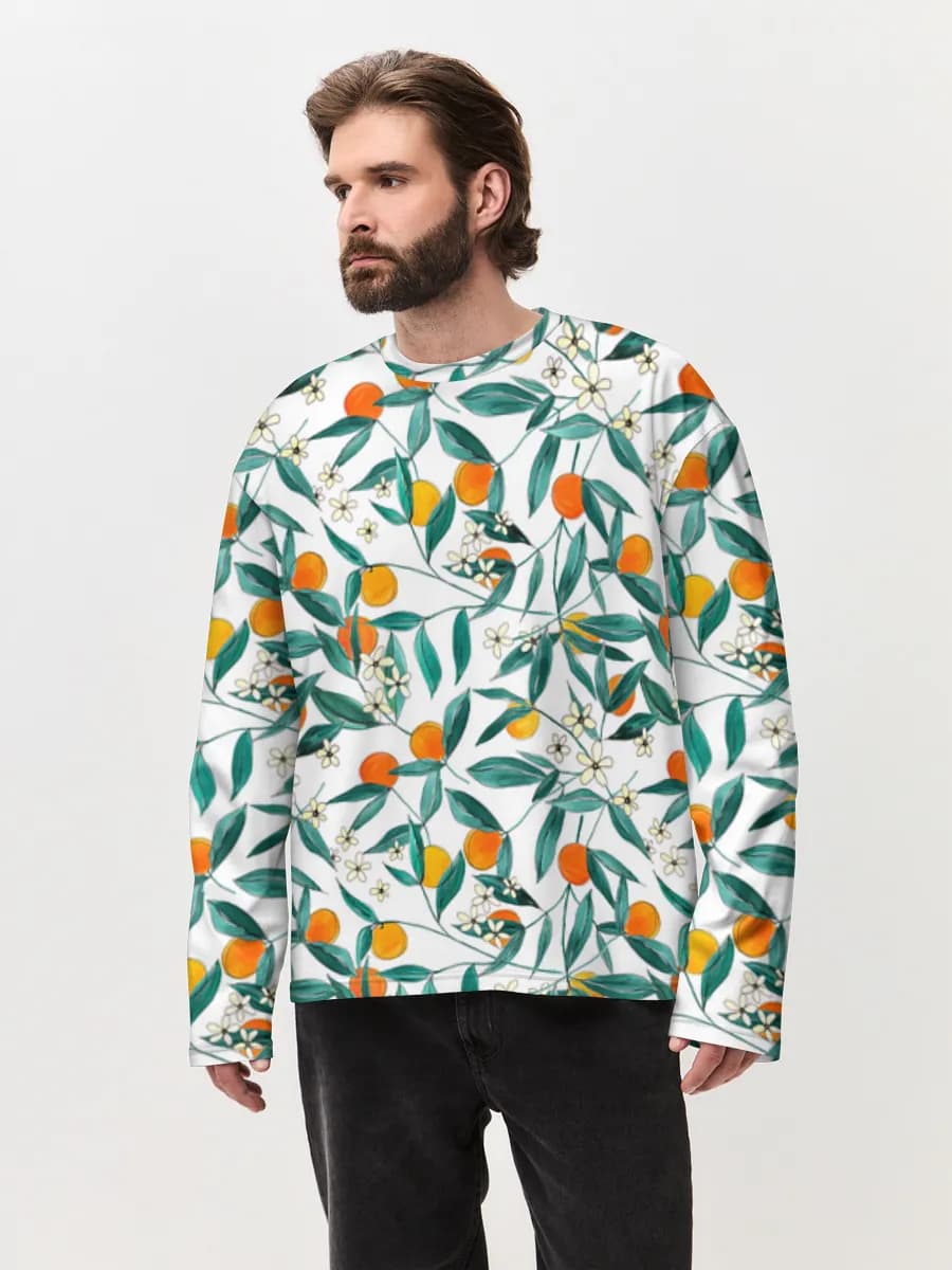 Men's oversized cotton long sleeve