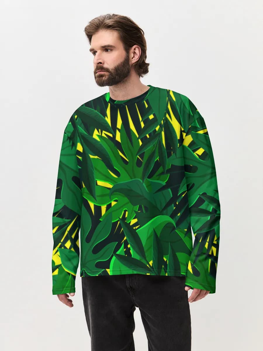 Men's oversized cotton long sleeve