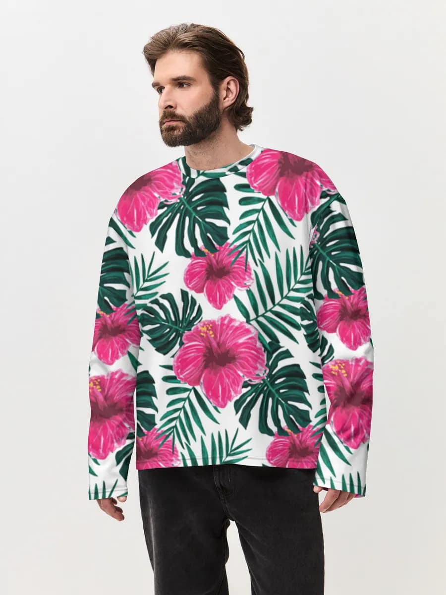 Men's oversized cotton long sleeve