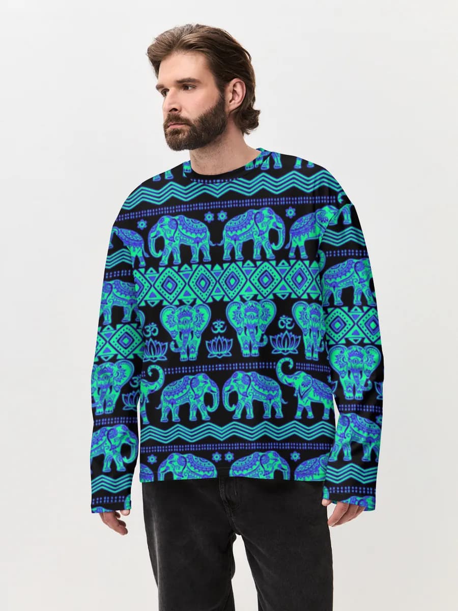 Men's oversized cotton long sleeve
