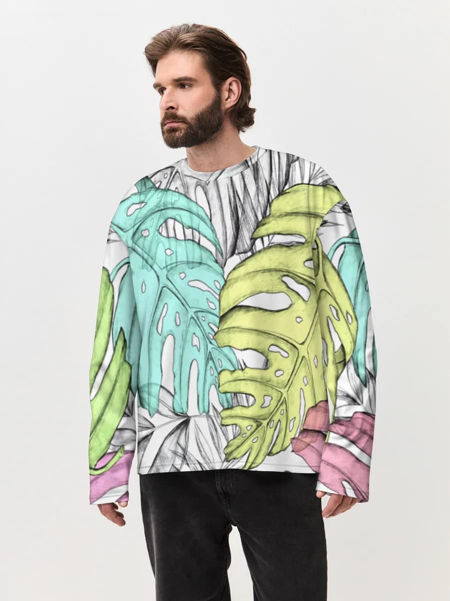 Men's oversized cotton long sleeve