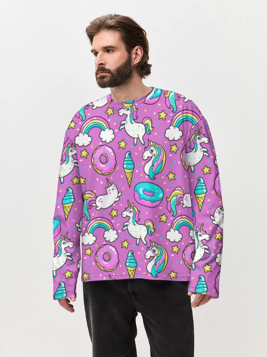 Men's oversized cotton long sleeve