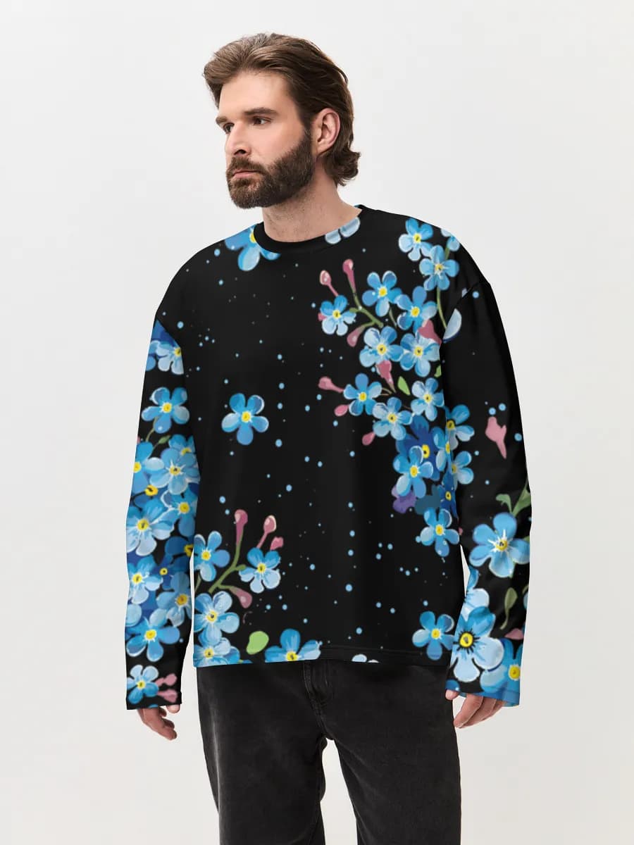 Men's oversized cotton long sleeve