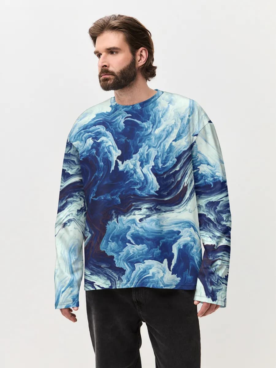 Men's oversized cotton long sleeve