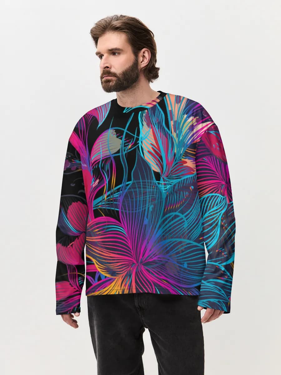 Men's oversized cotton long sleeve