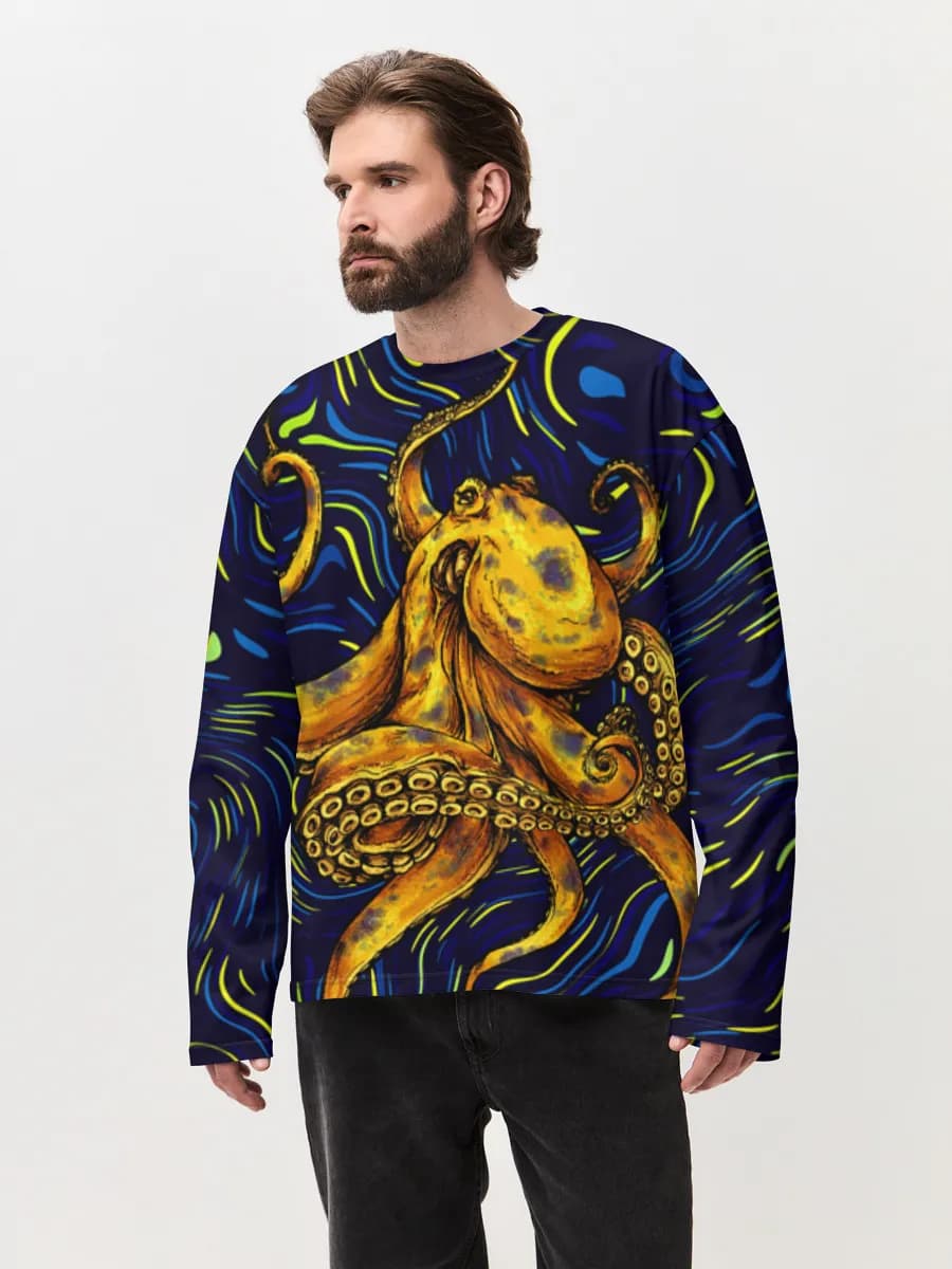 Men's oversized cotton long sleeve