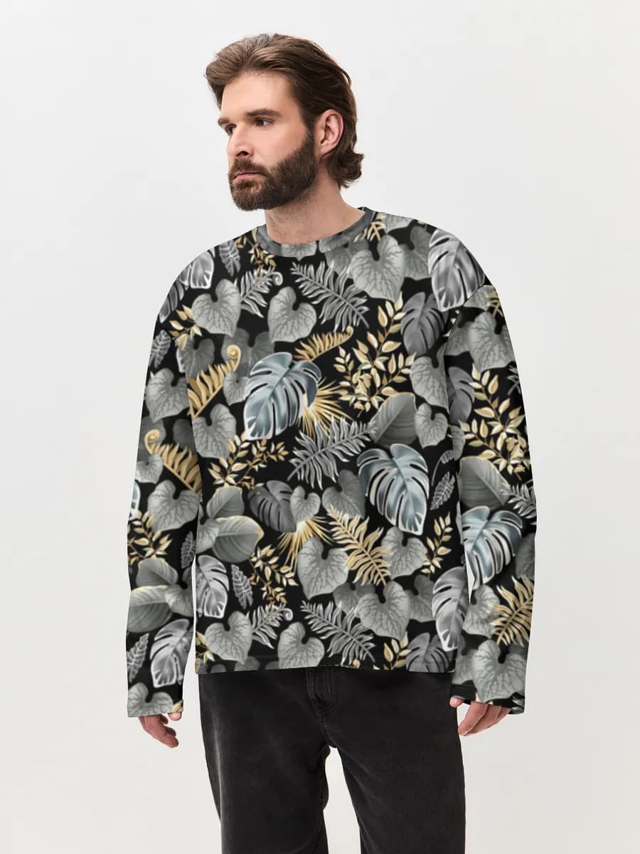 Men's oversized cotton long sleeve