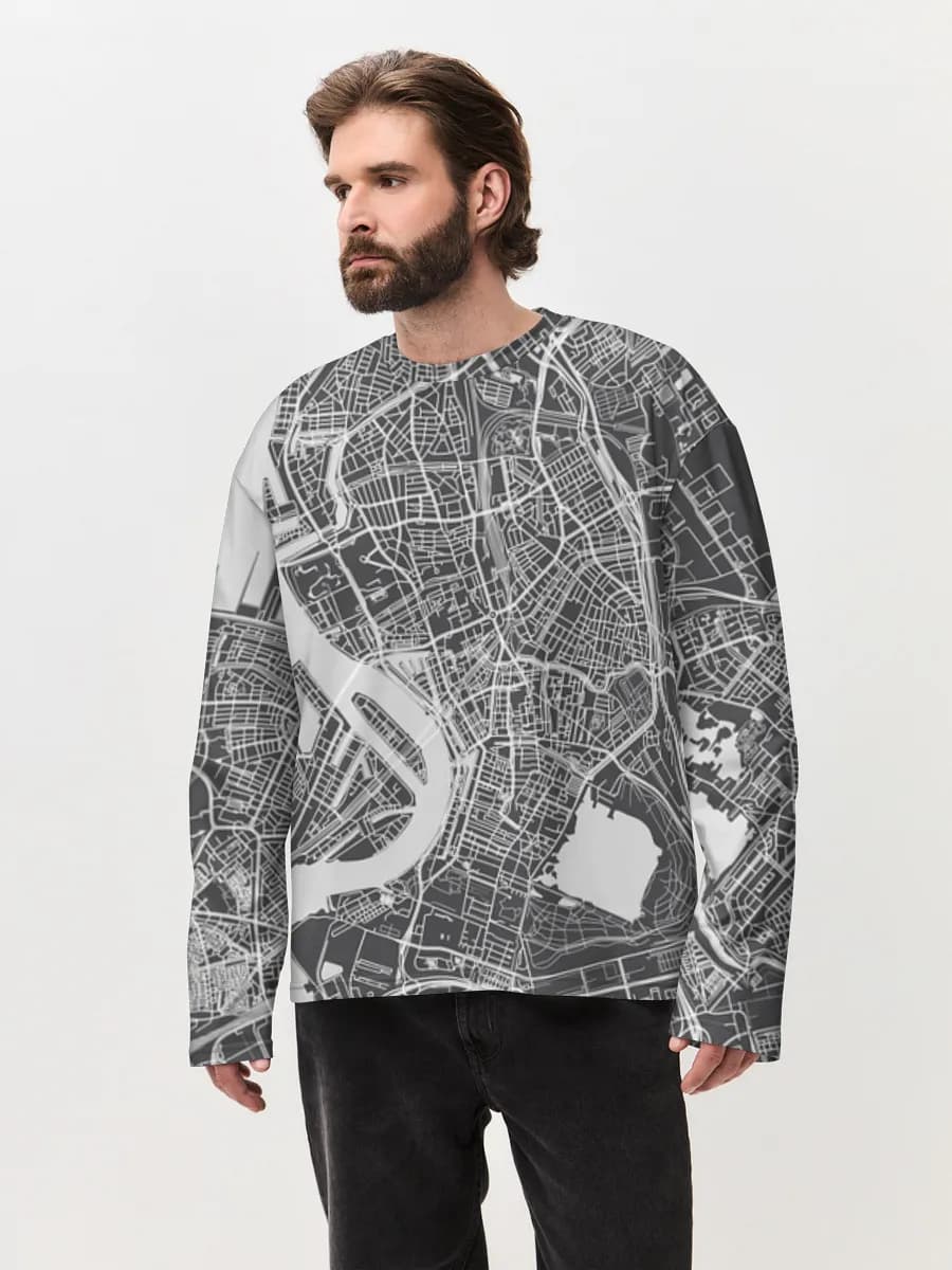 Men's oversized cotton long sleeve