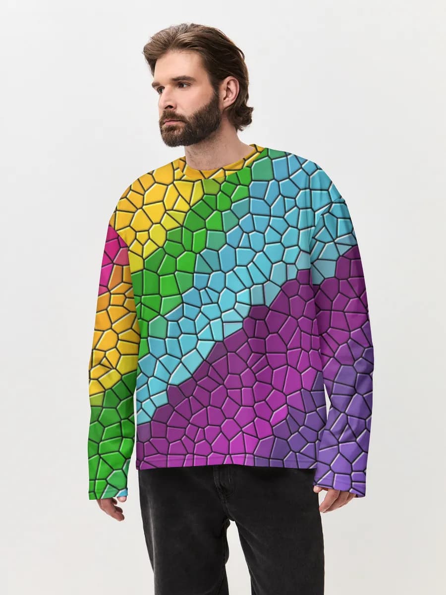 Men's oversized cotton long sleeve