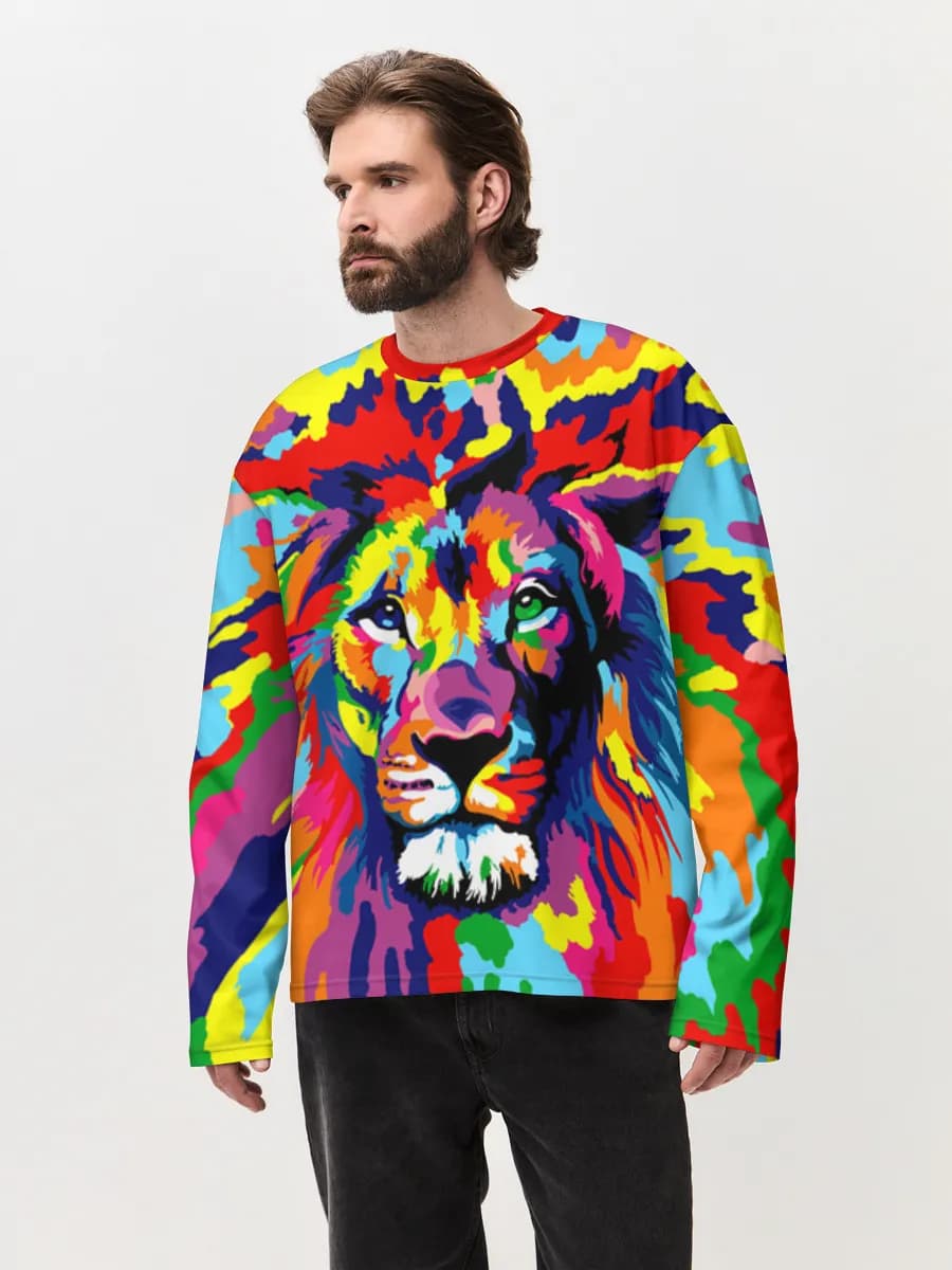 Men's oversized cotton long sleeve