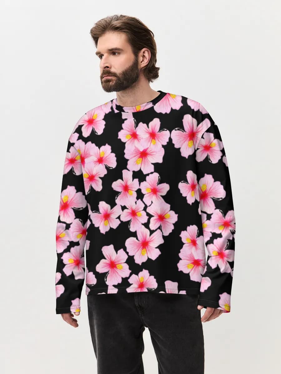 Men's oversized cotton long sleeve