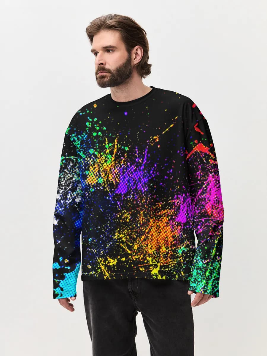 Neon Paint Splatter Burst
