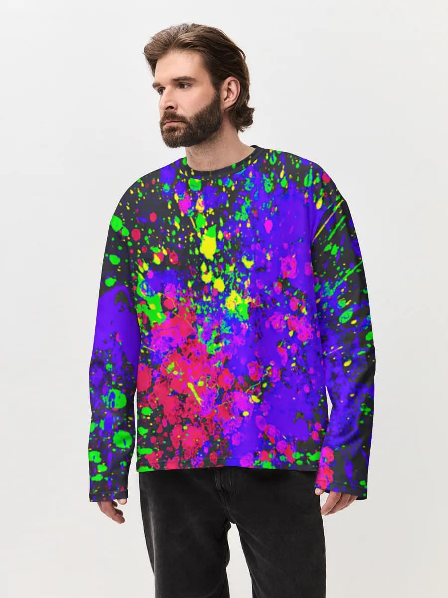 Men's oversized cotton long sleeve