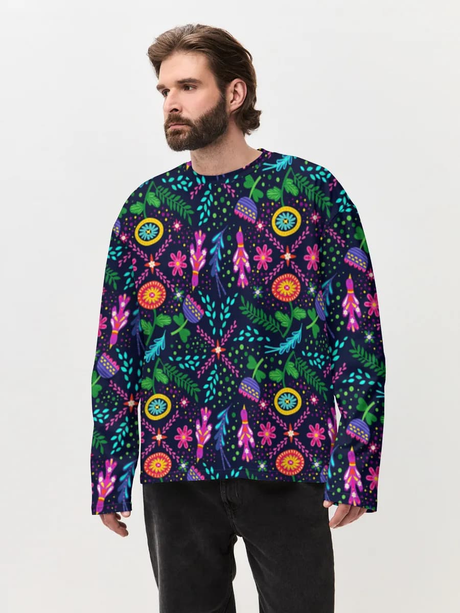 Men's oversized cotton long sleeve
