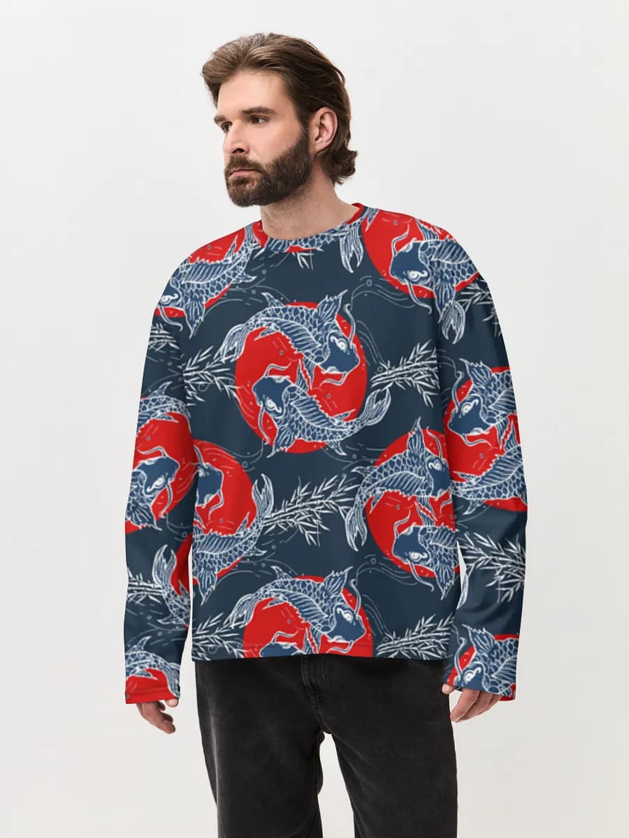 Men's oversized cotton long sleeve