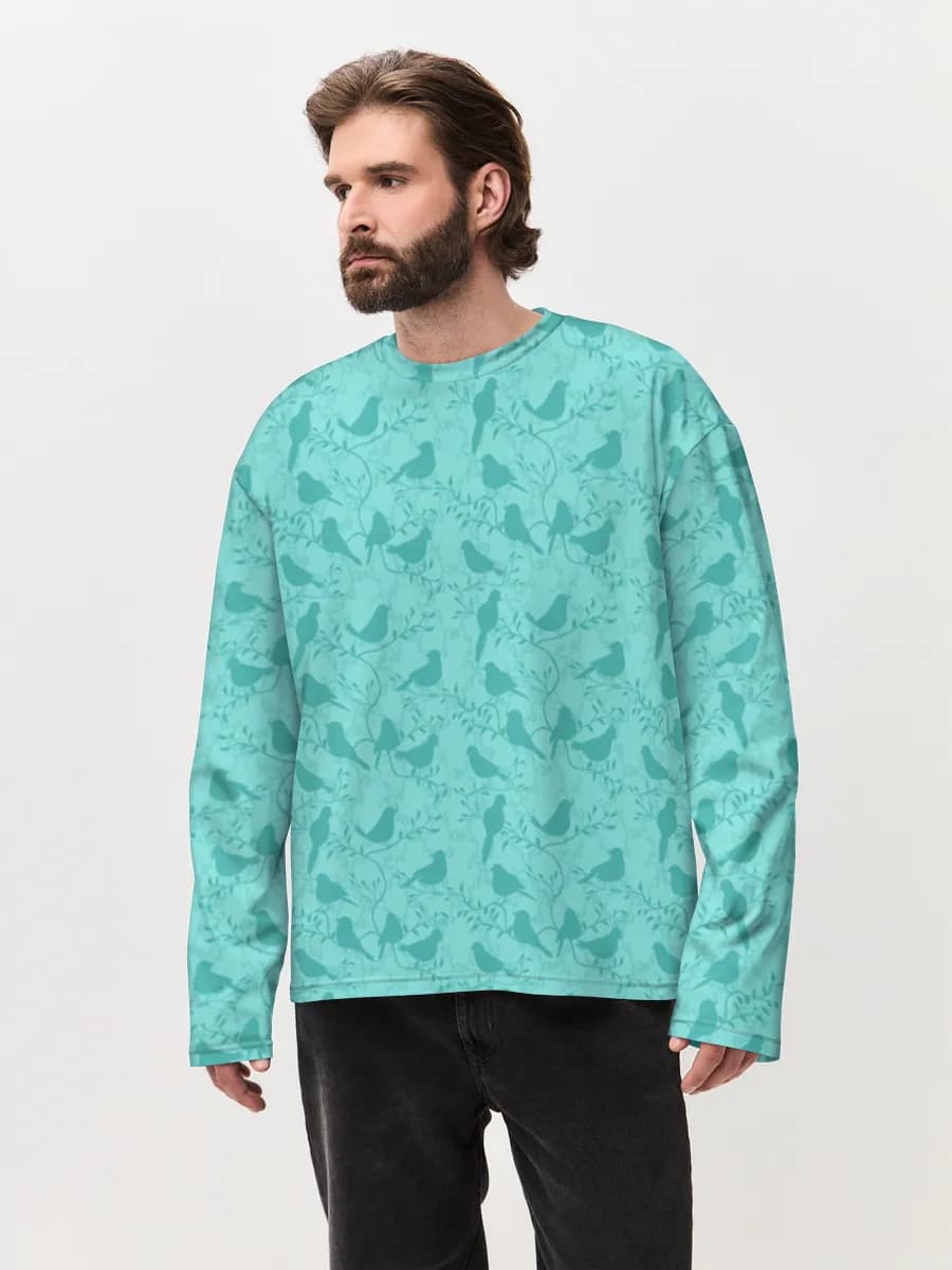 Men's oversized cotton long sleeve