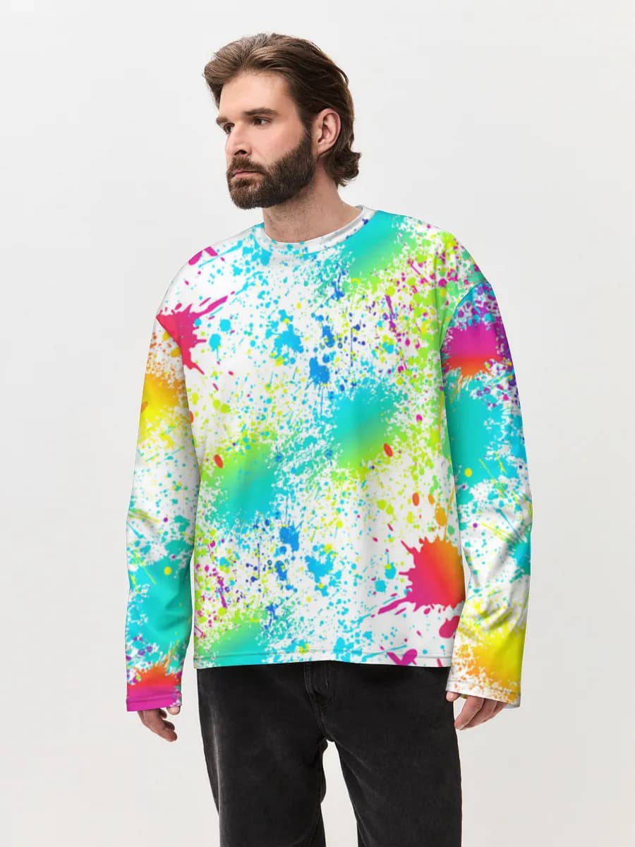 Men's oversized cotton long sleeve