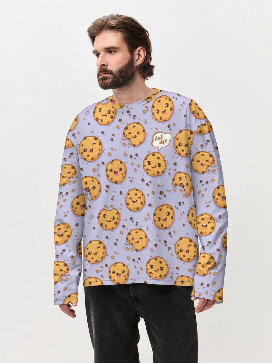 Men's oversized cotton long sleeve
