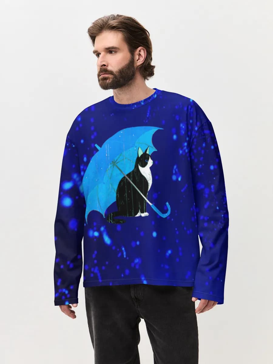 Men's oversized cotton long sleeve