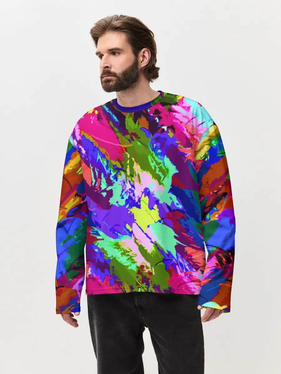 Men's oversized cotton long sleeve