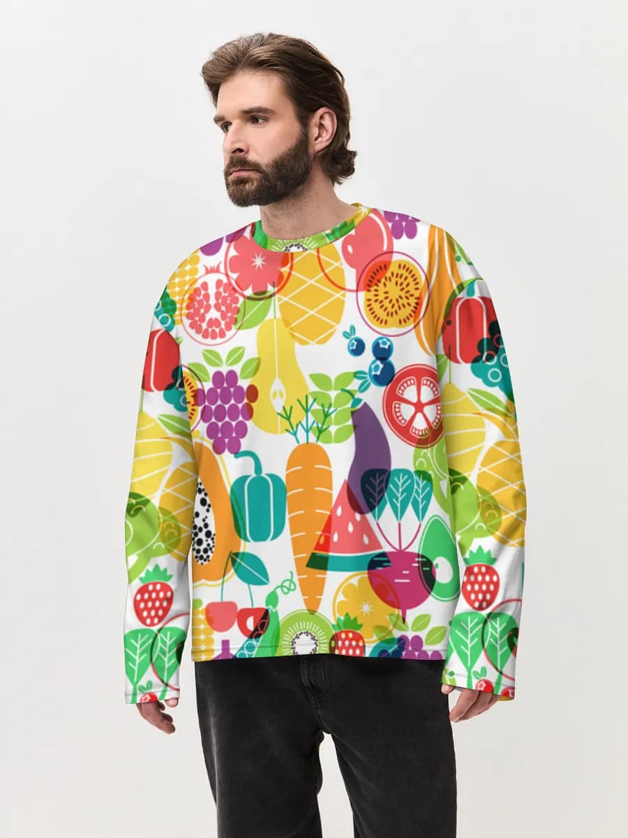 Men's oversized cotton long sleeve