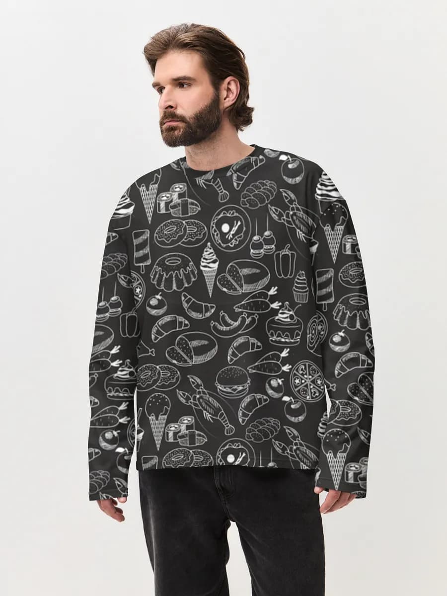 Men's oversized cotton long sleeve