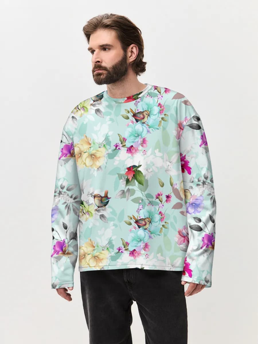 Men's oversized cotton long sleeve