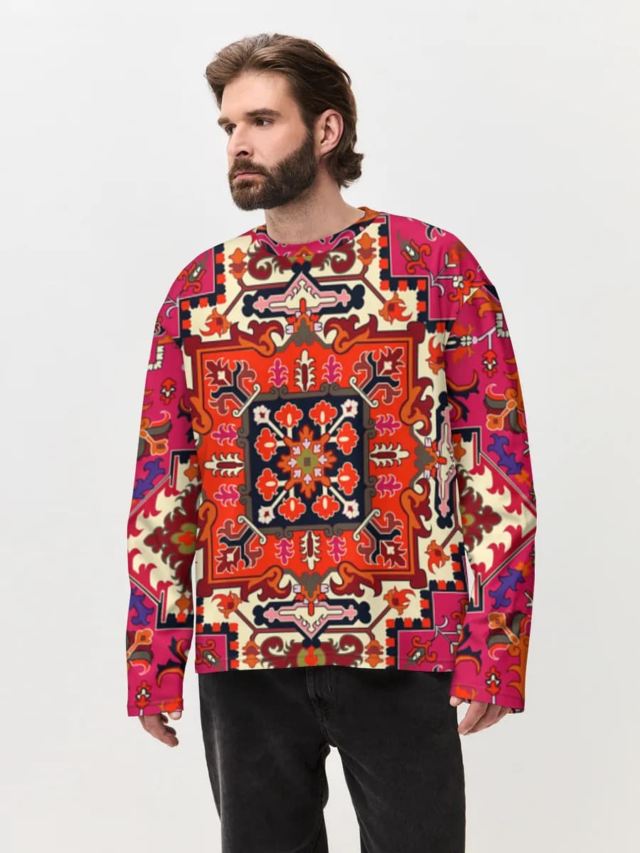 Men's oversized cotton long sleeve
