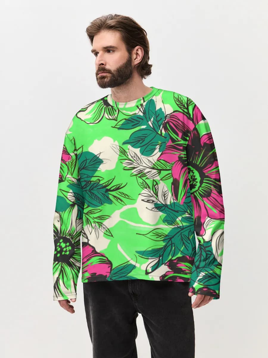 Men's oversized cotton long sleeve