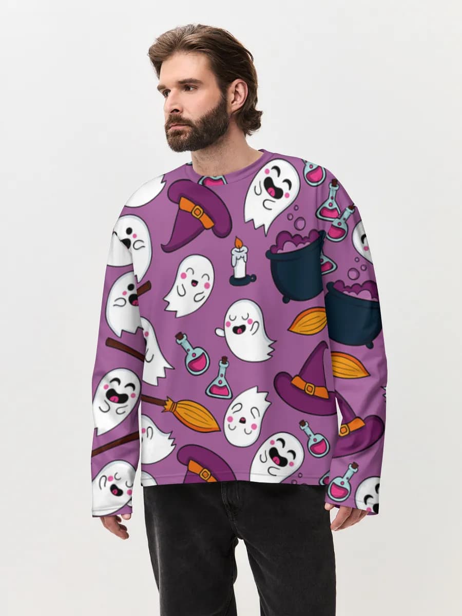 Men's oversized cotton long sleeve