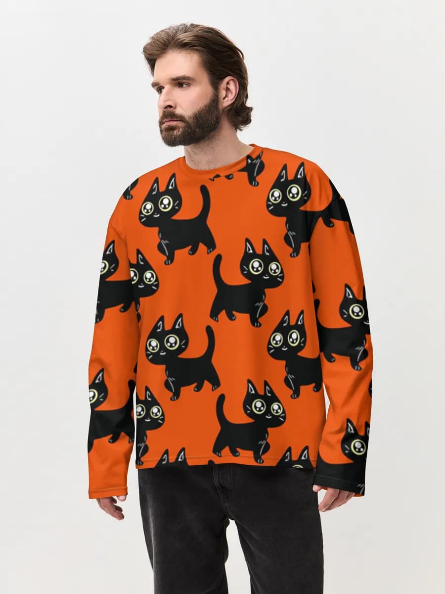Men's oversized cotton long sleeve