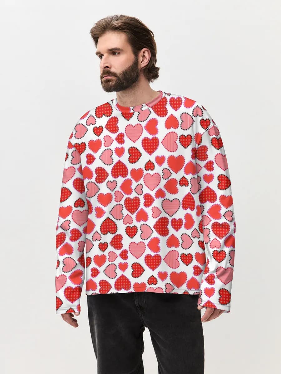 Men's oversized cotton long sleeve