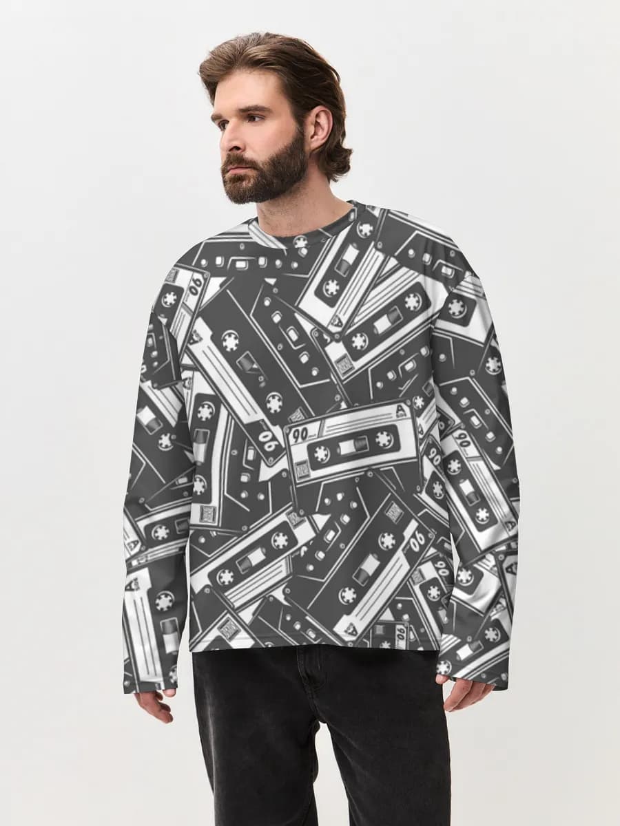 Men's oversized cotton long sleeve