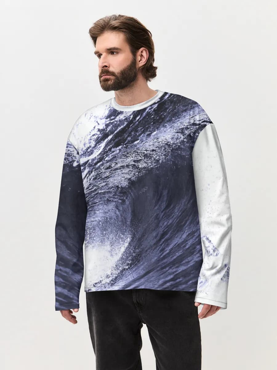 Men's oversized cotton long sleeve