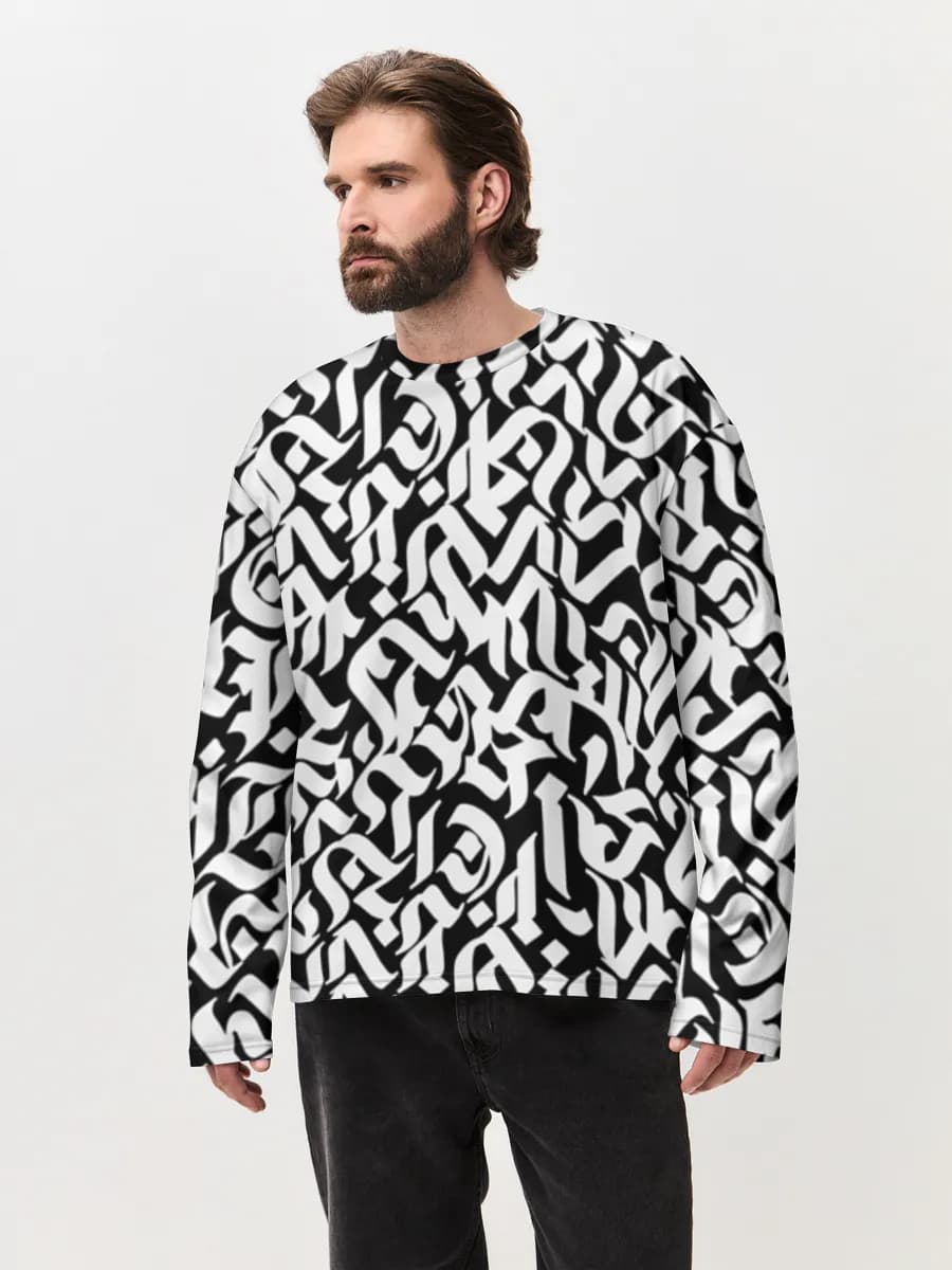 Men's oversized cotton long sleeve